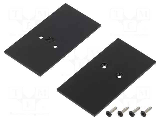 Cap for LED profiles; black; 2pcs; steel; 33.4x62.3x2mm TOPMET TOP-V4570002