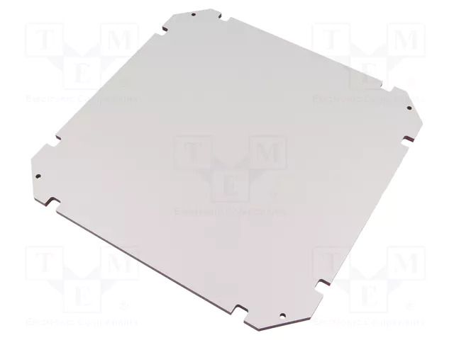 Mounting plate; insulating; W: 250mm; L: 250mm; Thk: 5mm; GEOS; grey SPELSBERG GEOS-MPI-3030