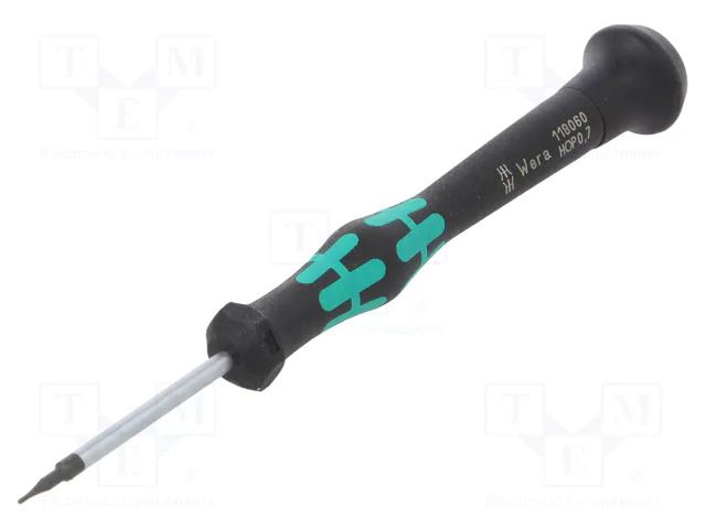 Screwdriver: precision; hex key; HEX 0.7mm; Blade length: 40mm WERA WERA.2054/0.7