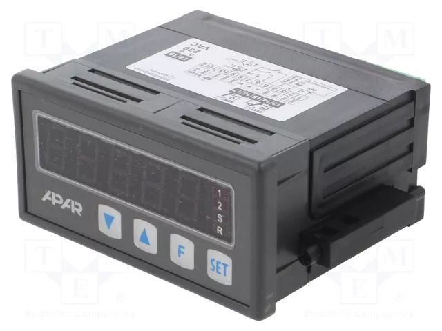 Counter: electronical; LED; pulses/flow; SPDT; OUT 1: 250VAC/8A APAR AR715/S1/P/P/WA