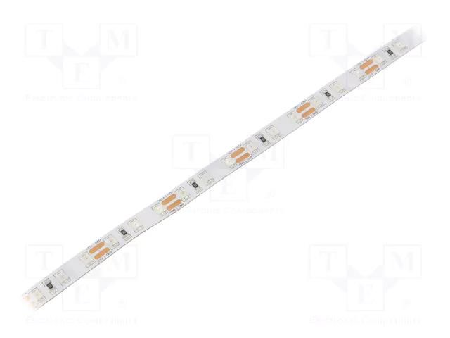 LED tape; red; 2835; LED/m: 96; 8mm; white PCB; IP20; 15W/m; 12VDC WISVA OPTOELECTRONICS HH-RDOG-2835FWNA