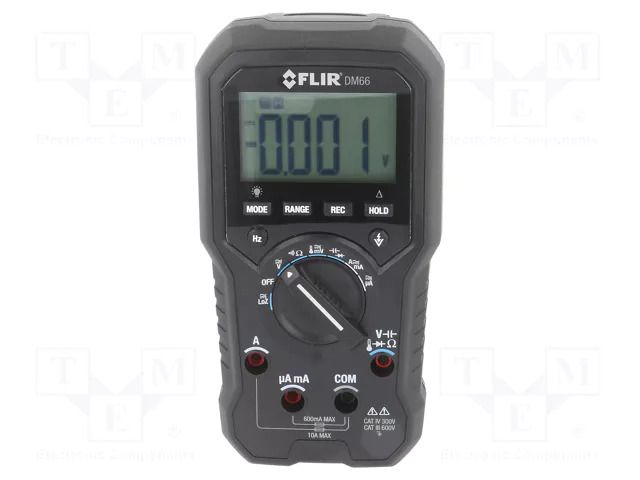 Digital multimeter; LCD; (6000); VDC: 600mV,600V; VAC: 600mV,600V FLIR SYSTEMS AB DM66