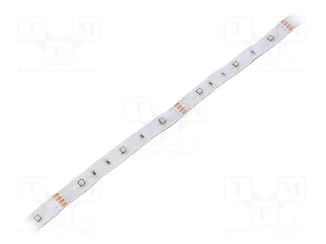 LED tape; RGB; 3535; LED/m: 30; 10mm; white PCB; IP65; 6W/m; 12VDC WISVA OPTOELECTRONICS HH-RGBAI-3535FWA