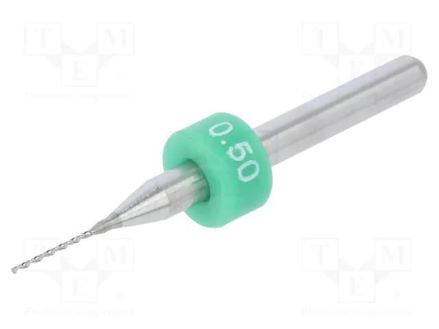Drill bit; Ø: 0.5mm; carbon steel; PCB; 1/8" (3,175mm) BUNGARD BF0.5