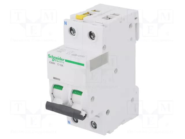 Circuit breaker; 400VAC; Inom: 13A; Poles: 1+N; Charact: C; 10kA SCHNEIDER ELECTRIC A9F07613