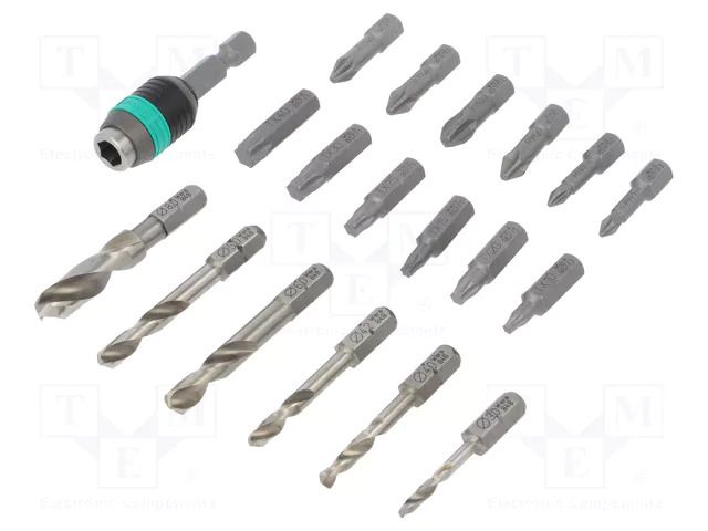 Kit: screwdriver bits; case; Phillips,Torx®,drill bit; metal WERA WERA.SET/19