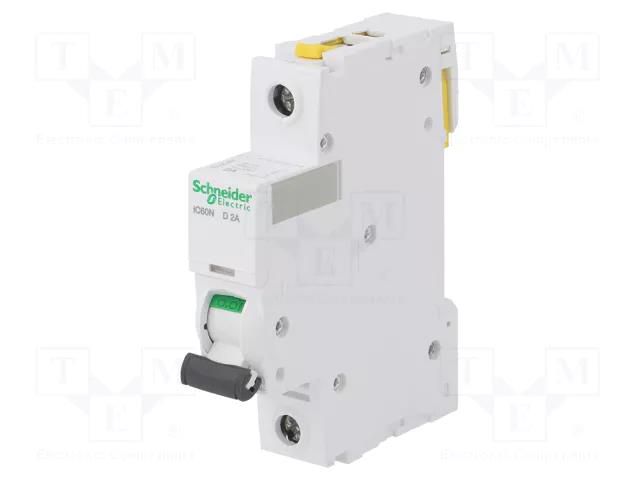 Circuit breaker; 230VAC; Inom: 2A; Poles: 1; for DIN rail mounting SCHNEIDER ELECTRIC A9F05102
