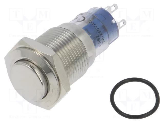 Switch: vandal resistant; DPDT; 3A/250VAC; IP67; ON-(ON); 2kV BULGIN MP0045/3D0NN000S