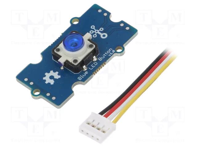 Module: button; No.of butt: 1; Grove; LED; 3.3÷5VDC; blue SEEED STUDIO SEEED-111020046