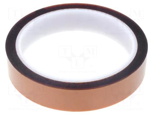 Tape: high temperature resistant; Thk: 0.06mm; 40%; amber; W: 19mm IPT POL-19MM