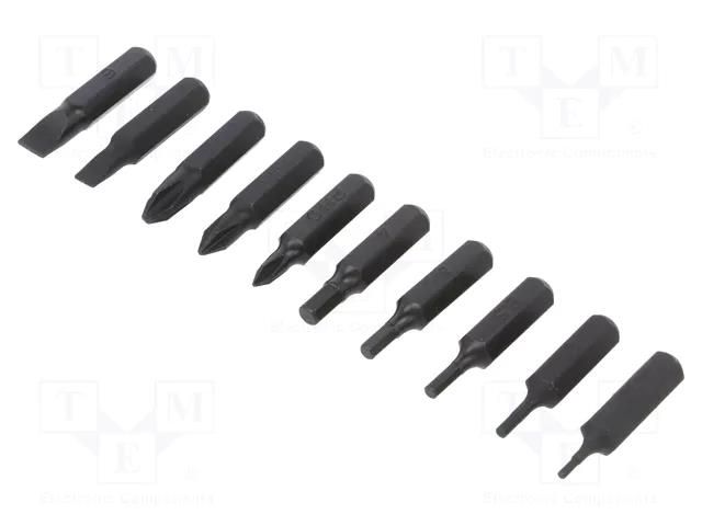 Kit: screwdriver bits; hex key,Phillips,slot; Overall len: 30mm ENGINEER FUT.DR-11