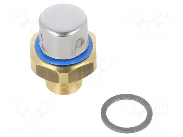 Breather cap; high design,with stainless steel cap; brass; 14mm ELESA+GANTER GN884-G1/8-B-MS