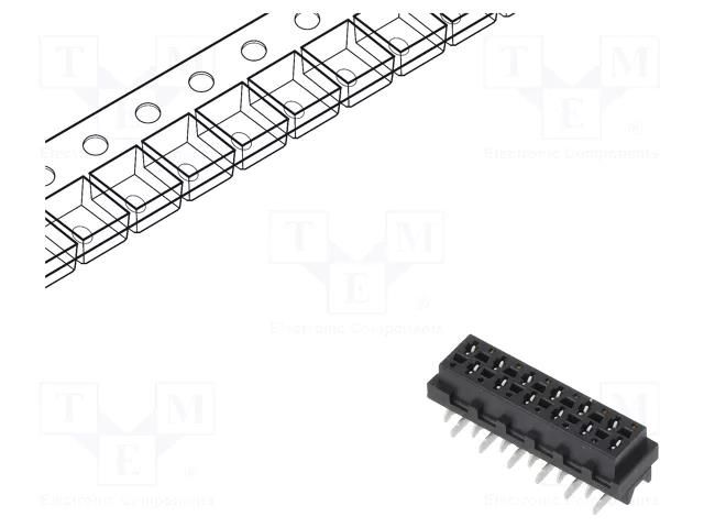 Connector: Micro-MaTch; socket; female; PIN: 12; straight; SMT; 2x6 TE Connectivity 1-2178711-2/C