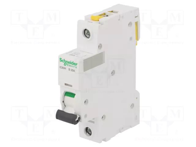 Circuit breaker; 230VAC; Inom: 25A; Poles: 1; Charact: B; 10kA; IP20 SCHNEIDER ELECTRIC A9F06125
