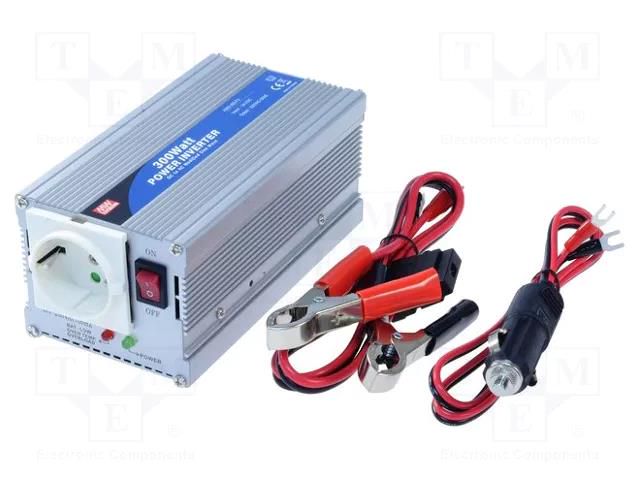 Converter: DC/AC; 300W; Uout: 230VAC; 21÷30VDC; 165x88x74mm; 82% MEAN WELL A302-300-F3