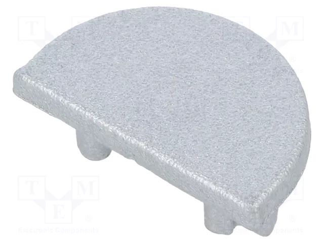 Cap for LED profiles; silver; 2pcs; ABS; ARC12 TOPMET TOP-B2980040
