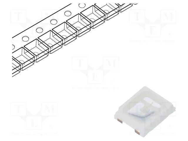 LED; blue; SMD; 2835,PLCC2; 8÷16lm; 2.8÷3.5VDC; 2.8x3.5x0.8mm; 120° REFOND RF-BNRI35TS-DK-J