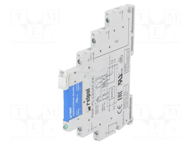 Relay: interface; SPST-NO; Ucoil: 230VAC,230VDC; 2A; transistor RELPOL PIR6W1PS230VAC/DCO