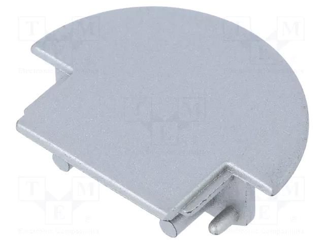 Cap for LED profiles; silver; 2pcs; ABS; GROOVE14 TOPMET TOP-A3100040