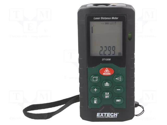 Distance meter; LCD; 0.05÷100m; Meas.accur: ±2mm; 100g EXTECH DT100M