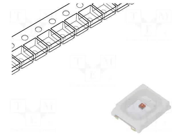 LED; yellow; SMD; 2835,PLCC2; 5÷8lm; 1.8÷2.5VDC; 2.8x3.5x0.8mm REFOND RF-YURI35TS-AF-N
