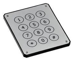 KEYPAD SWITCH, 3X4, 0.2A, 24V, ALUMINIUM PZ120FS