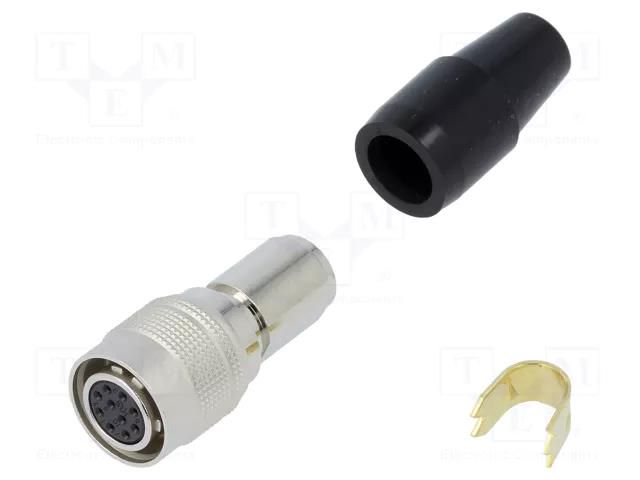 Connector: circular; HR10; push-pull; plug; 2A; silver plated; 7mm HIROSE HR10A-10P-10S-73