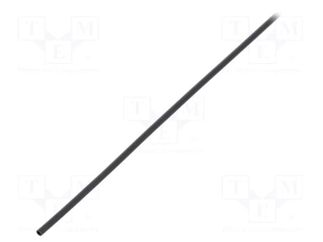 Heat shrink sleeve; glueless,flexible; 2: 1; 1.2mm; L: 1.2m; black TE Connectivity RNF-100-3/64-0-STK