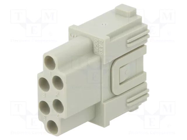 Connector: HDC; module; female; MIXO; PIN: 6; 16A; 500V; crimped ILME CX06CF