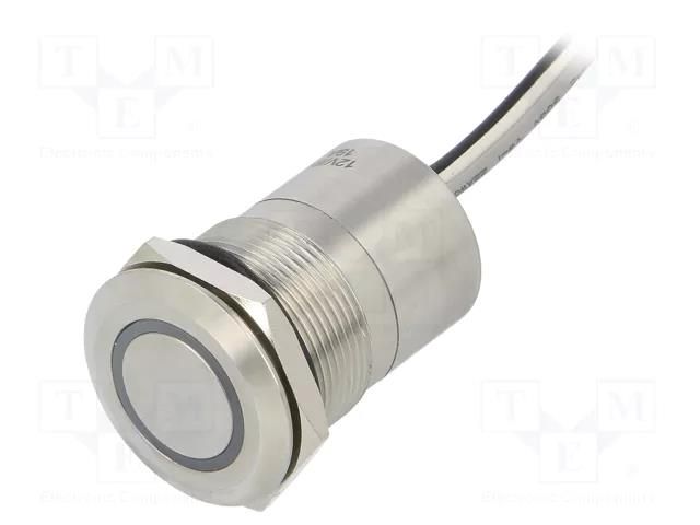 Switch: capacitive; Pos: 2; SPST-NC; 0.01A/12VDC; IP68; ON-(OFF) BULGIN BG-MC22MCSRG