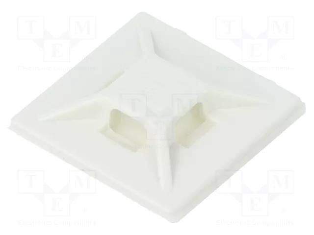 Holder; self-adhesive; ABS; white; Tie width: 2.5÷3.7mm; Ht: 4.6mm PANDUIT ABMM-A-C