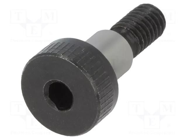 Shoulder screw; steel; M4; 0.7; Thread len: 8mm; hex key; HEX 2,5mm ELESA+GANTER ISO7379-5-M4-6