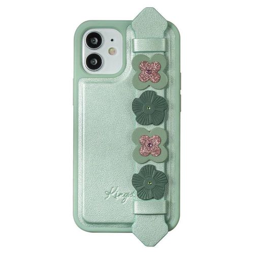 Kingxbar Sweet Series case decorated with original Swarovski crystals iPhone 12 Pro / iPhone 12 green, Kingxbar 6959003590237 6959003590237