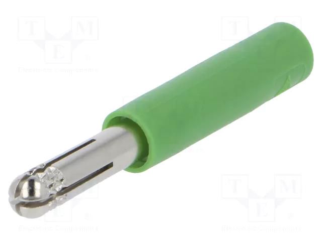 Connector: 4mm banana; adapter; 32A; 1kV; 70VDC; green; 40mm SCHÜTZINGER A2116NI-GN