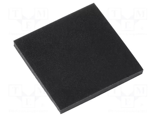 Self-adhesive foot; black; rubber; Y: 15mm; X: 15mm; Z: 1.5mm FIX&FASTEN SF-151515