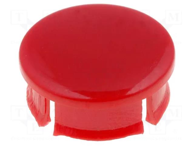 Cap; red; Mounting: push-in; plastic MENTOR SK11.5-Z/R