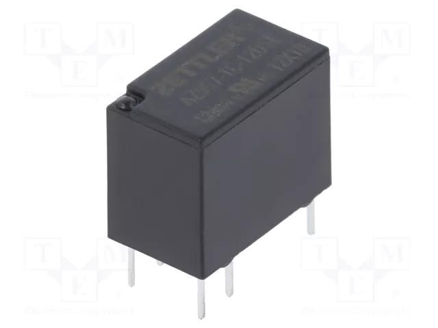 Relay: electromagnetic; SPDT; Ucoil: 12VDC; 2A; 0.5A/125VAC; AZ957 ZETTLER AZ957-1C-12DSE