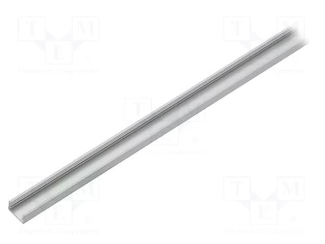 Profiles for LED modules; natural; L: 1m; SLIM8; aluminium TOPMET TOP-SLIM8/A-1M
