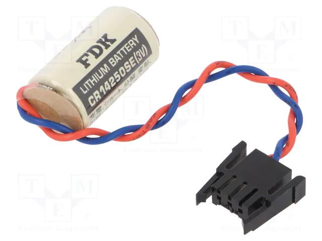 Battery: lithium; 1/2AA,1/2R6,CR14250; 3V; 850mAh; connectors BTO PLC-B9650T1747-BA