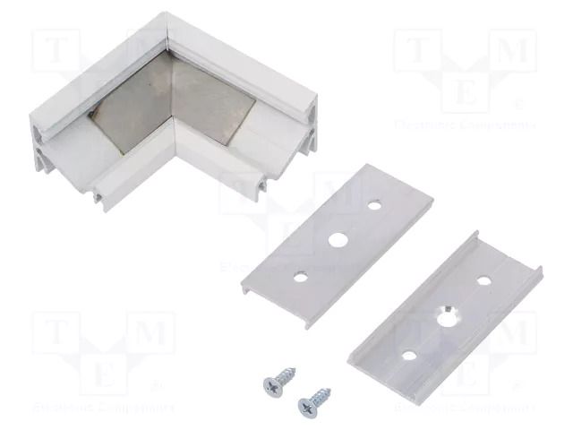 Connector 90°; white; aluminium; CORNER14 TOPMET TOP-A4990001