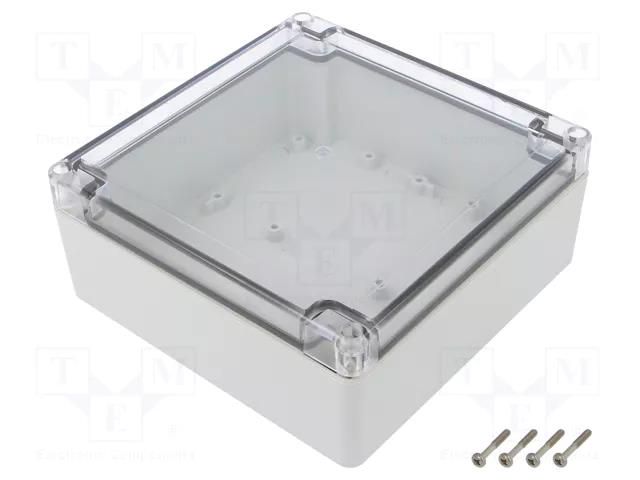 Enclosure: multipurpose; X: 150mm; Y: 150mm; Z: 60mm; ZP; light grey KRADEX ZP15015060SJP-PC