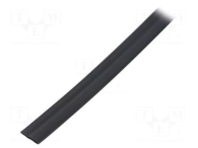 Heat shrink sleeve; glueless,flexible; 2: 1; 9.5mm; L: 10m; black TE Connectivity CGPT-9.5/4.8-0-10