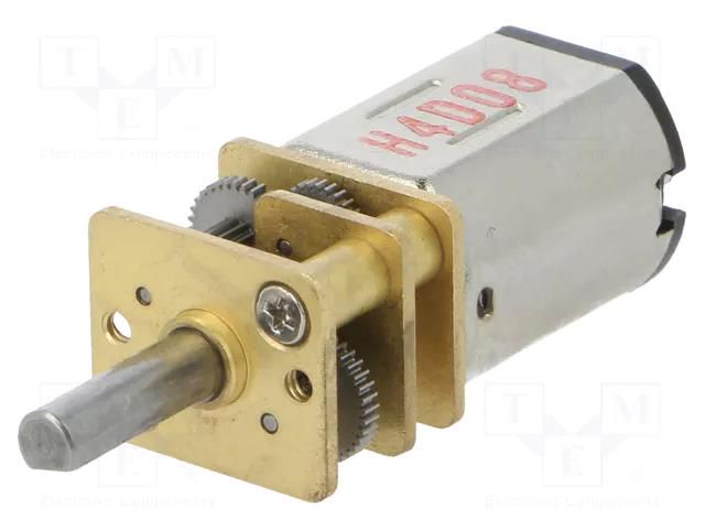 Motor: DC; with gearbox; HP; 6VDC; 1.6A; Shaft: D spring; 150rpm POLOLU POLOLU-2216