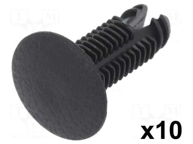 Trim clip; 10pcs; Alfa Romeo; L: 26.8mm; polyamide; black; push-in ROMIX RX-10404