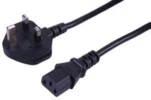 LEAD UK PLUG TO IEC C13 BLACK 0.75M PELB1203.