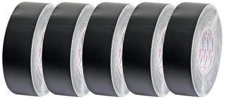 GAFFA TAPE 50MM X 50M MATT BLACK 5/PACK AGTM50X50BLK5PK