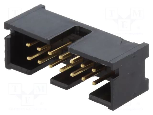 Connector: IDC; socket; male; PIN: 14; straight; THT; 2.54mm; 2x7 TE Connectivity 5103309-2