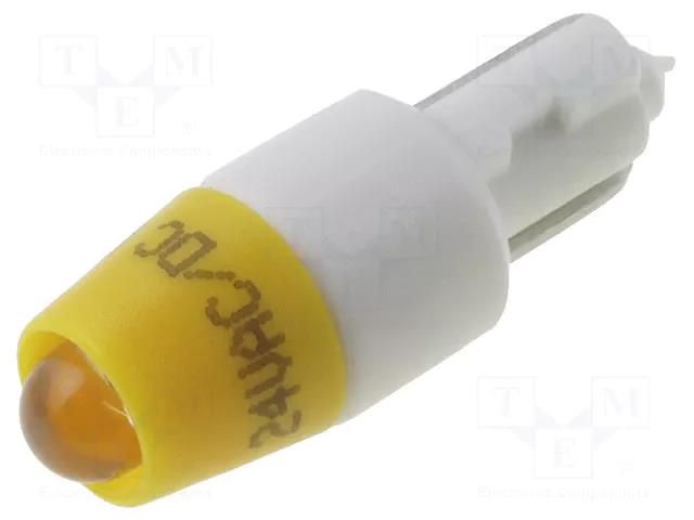 LED lamp; yellow; T5; 24V; No.of diodes: 1 CML INNOVATIVE TECHNOLOGIES 1511A35UY3