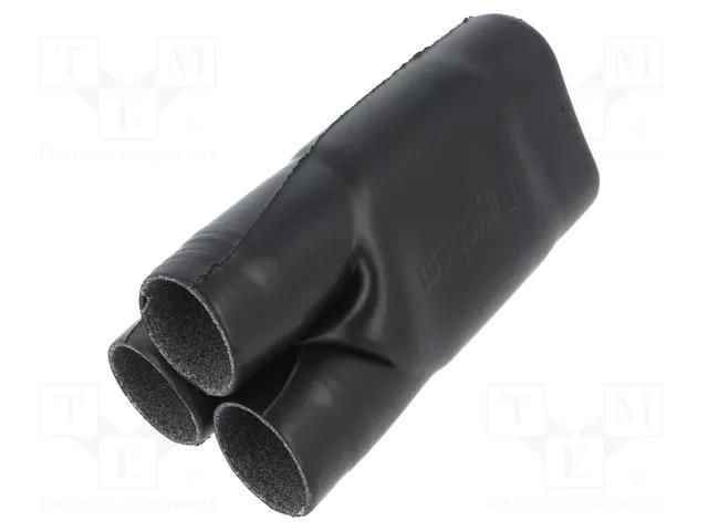 Cable breakout; glued; 25/13mm; black; elastomer crosslinked TE Connectivity 462W023-25/225-0