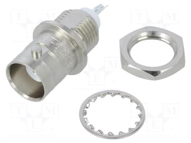 Connector: BNC; socket; female; straight; 50Ω; soldering; PTFE AMPHENOL RF 031-236